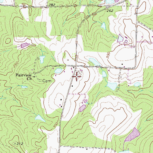 Topographic Map of Wolfpit Church (historical), GA