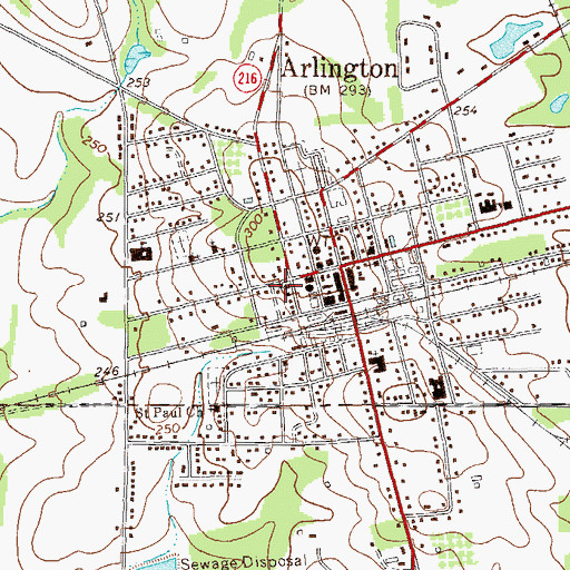 Topographic Map of Arlington Methodist Episcopal Church, GA