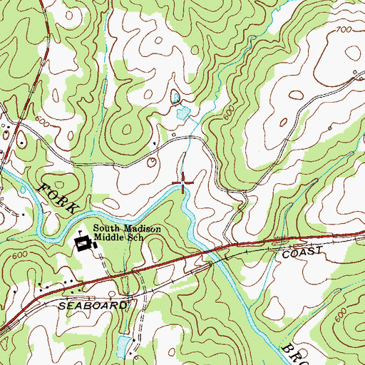 Topographic Map of Barnett Branch, GA