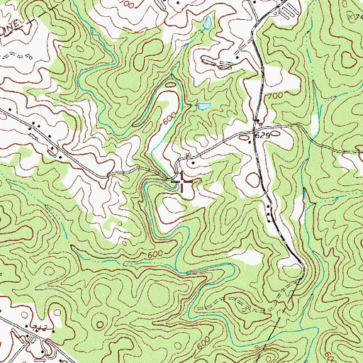 Topographic Map of Berryman Mill (historical), GA