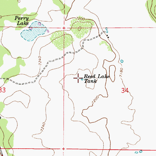 Topographic Map of Reed Lake Tank, AZ