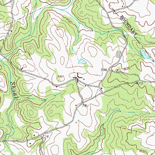 Topographic Map of Berryman School (historical), GA