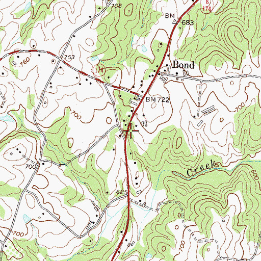 Topographic Map of Bonds Academy (historical), GA