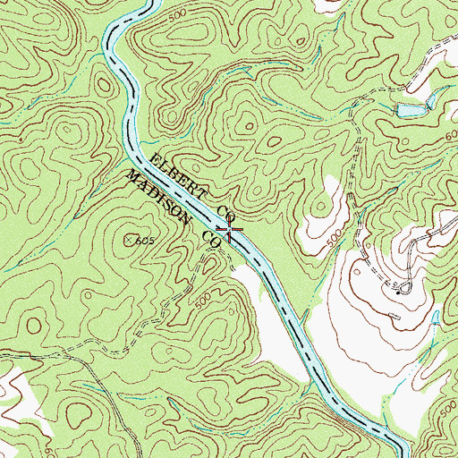 Topographic Map of Charles Moons Ferry (historical), GA