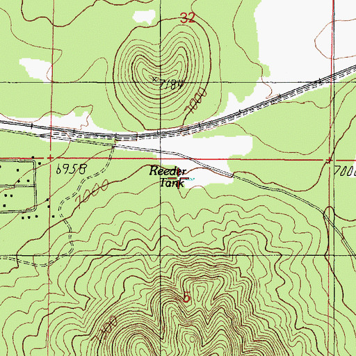Topographic Map of Reeder Tank, AZ