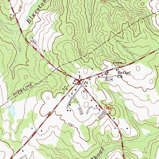 Topographic Map of Dalton, GA