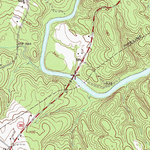 Topographic Map of Daniels Ferry (historical), GA