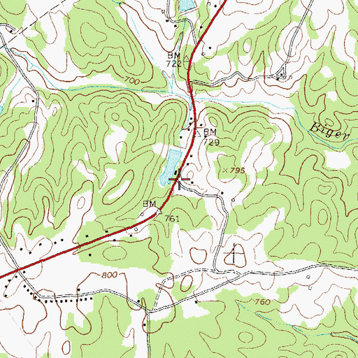 Topographic Map of Diamond Rock (historical), GA
