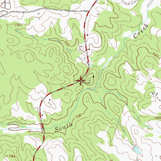 Topographic Map of Dowdy (historical), GA