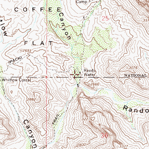 Topographic Map of Reeds Water, AZ