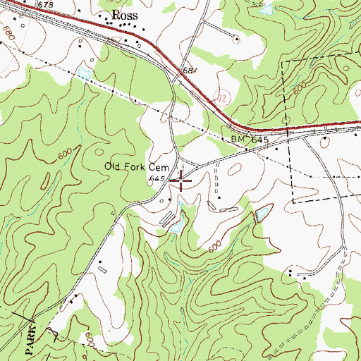 Topographic Map of Fork Missionary Baptist Church (historical), GA