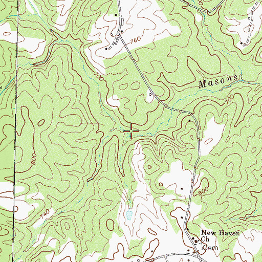 Topographic Map of Fortson Branch, GA