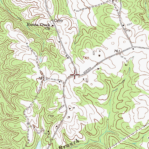 Topographic Map of Fowlers Academy (historical), GA