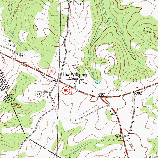Topographic Map of Lilburn School (historical), GA
