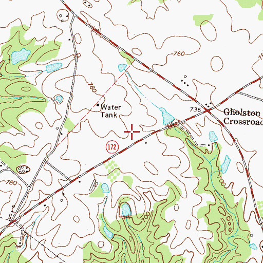 Topographic Map of Madison County Middle School, GA