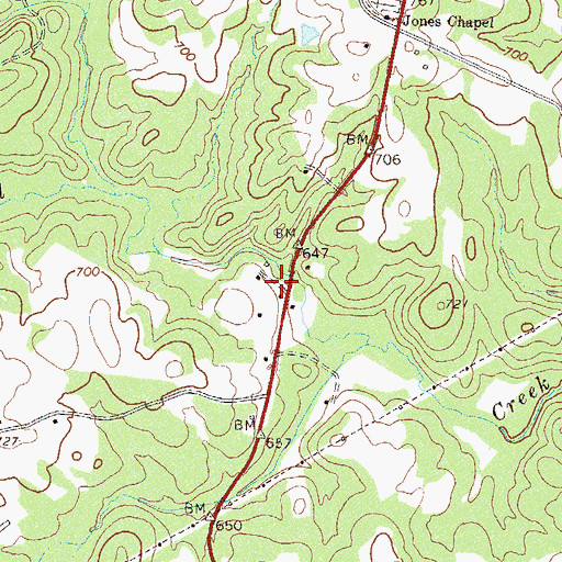 Topographic Map of Mason Mill (historical), GA