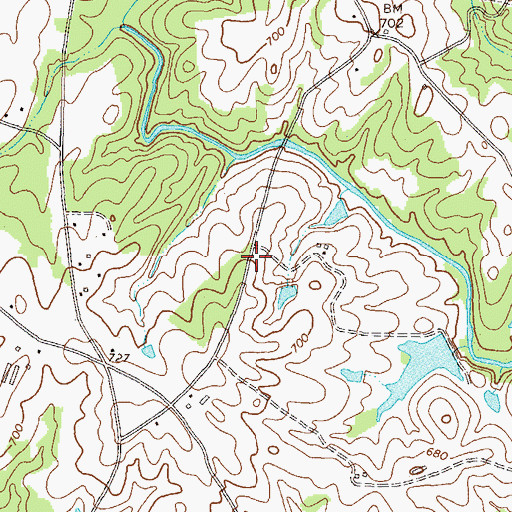 Topographic Map of Mount Airy Church (historical), GA
