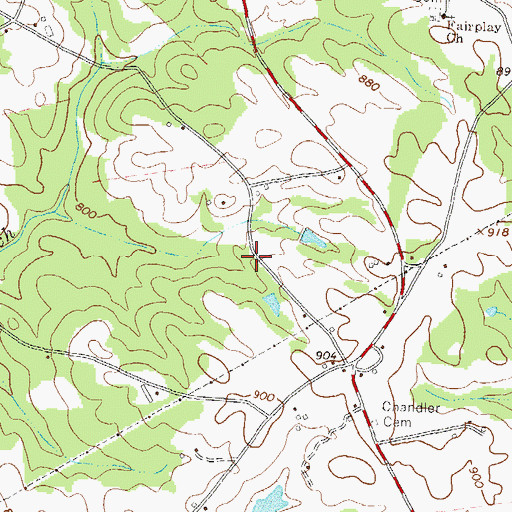 Topographic Map of Oakland School (historical), GA