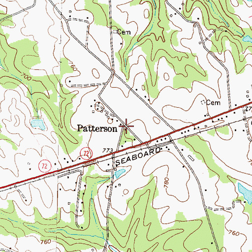 Topographic Map of Patterson School (historical), GA