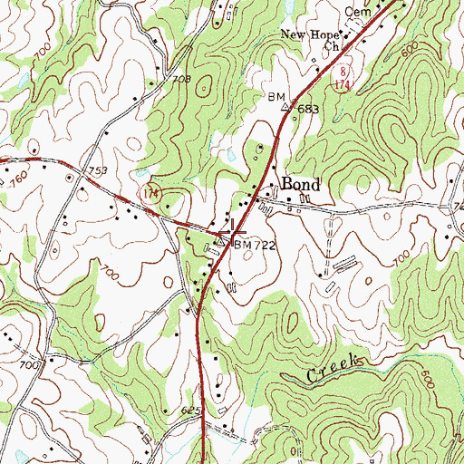 Topographic Map of Phillips, GA