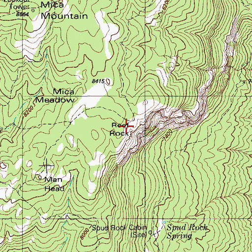 Topographic Map of Reef Rock, AZ