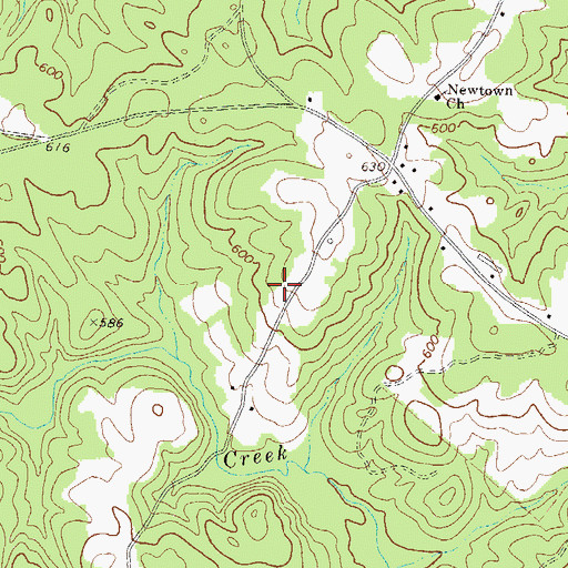Topographic Map of Powers Cemetery, GA