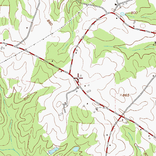 Topographic Map of Progress School (historical), GA