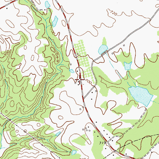 Topographic Map of South River Methodist Church (historical), GA