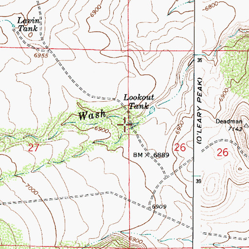 Topographic Map of Reese Canyon, AZ
