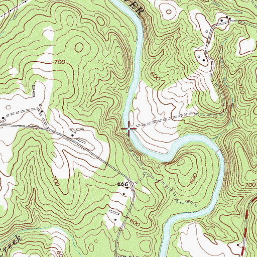Topographic Map of Wildcat Bridge (historical), GA