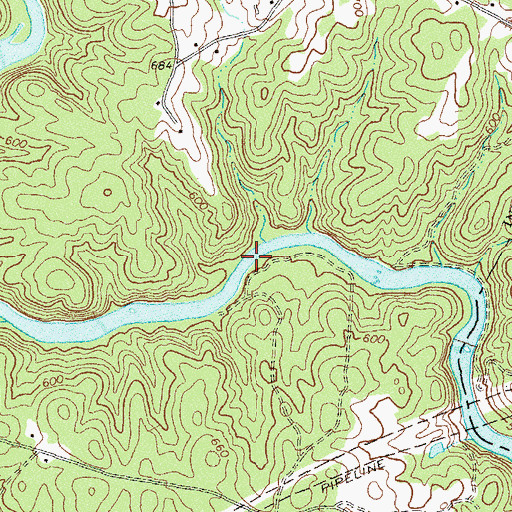 Topographic Map of Wilson Ferry (historical), GA