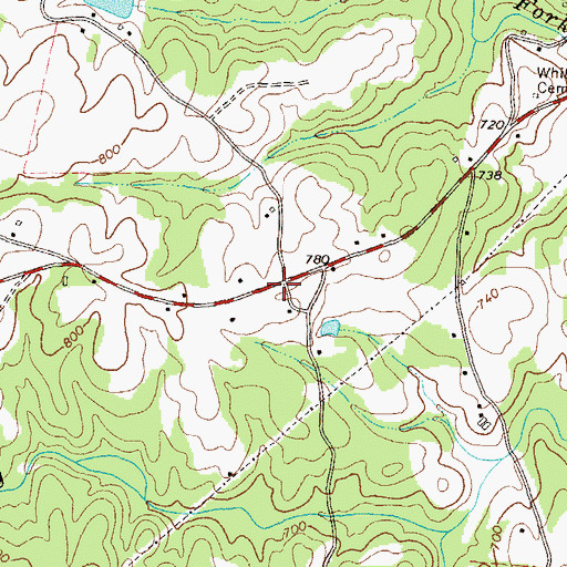 Topographic Map of Wrights School (historical), GA