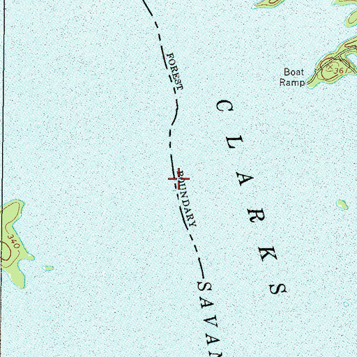 Topographic Map of Gilchrist Ferry (historical), GA