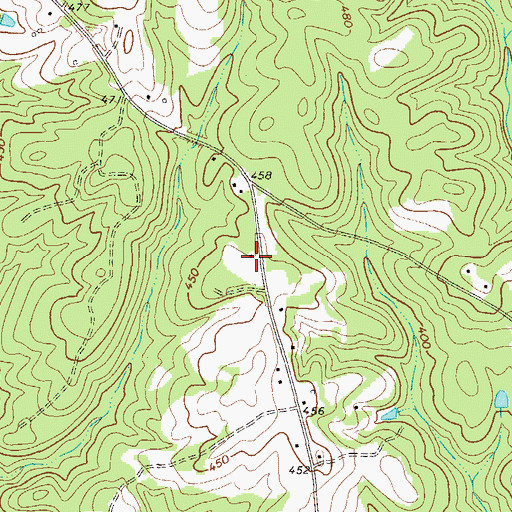 Topographic Map of Hogan Cemetery, GA