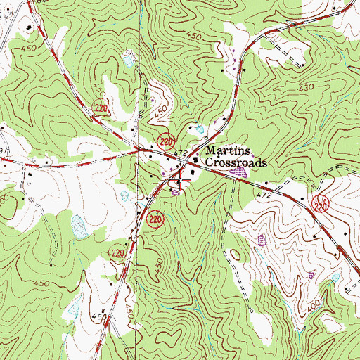 Topographic Map of Holiness Church, GA