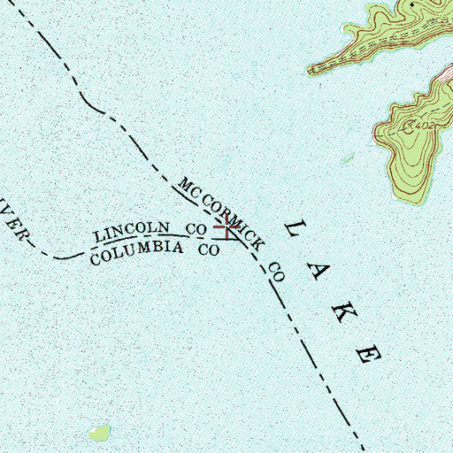 Topographic Map of Scotts Ferry (historical), GA