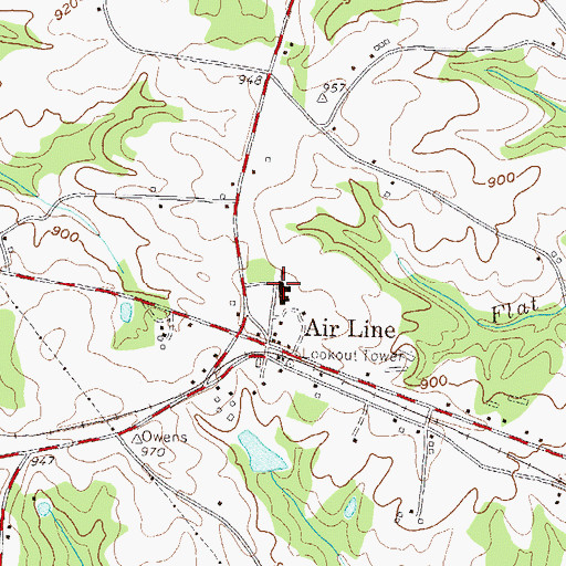 Topographic Map of Air Line Elementary School, GA