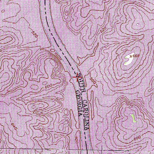 Topographic Map of Alfords Bridge (historical), GA