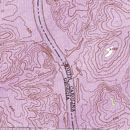 Topographic Map of Browns Ferry (historical), GA