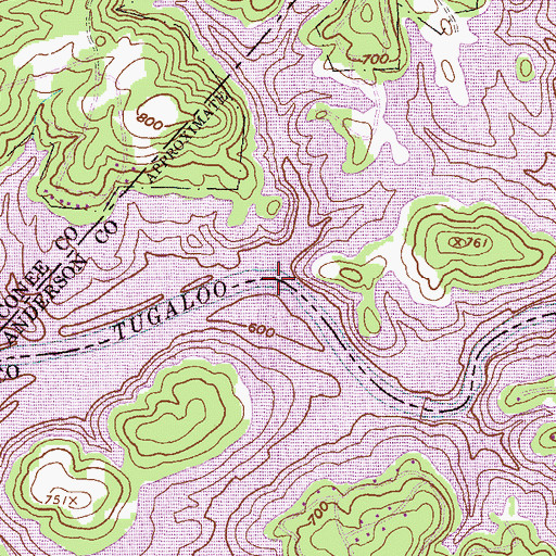 Topographic Map of Coles Ferry (historical), GA