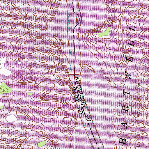 Topographic Map of Cooleys Ferry (historical), GA