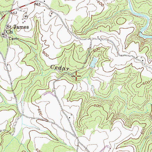Topographic Map of Cordell Mill (historical), GA