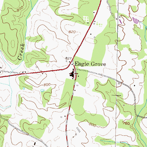 Topographic Map of Eagle Grove Elementary School, GA
