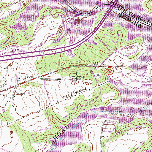 Topographic Map of Fred E Lee Memorial, GA