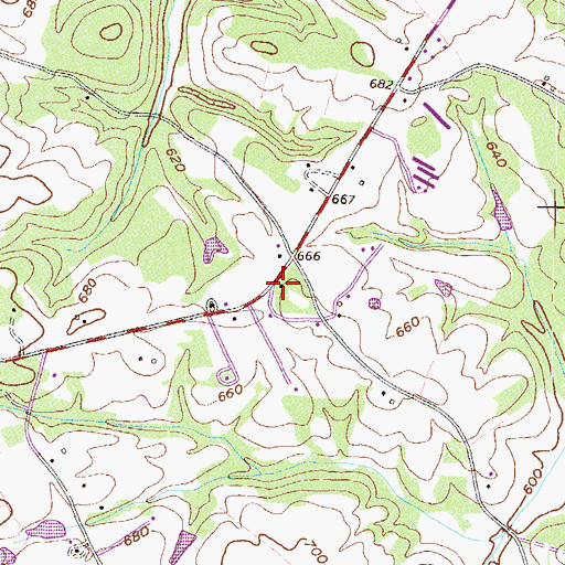 Topographic Map of Gaines Chapel, GA