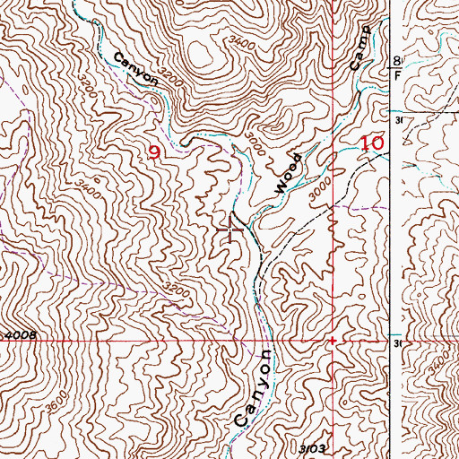 Topographic Map of Reavis Trail Canyon, AZ