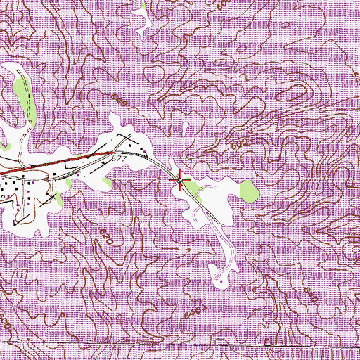 Topographic Map of Mount Zion Church (historical), GA