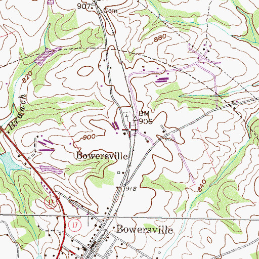 Topographic Map of Old Salem Methodist Church (historical), GA