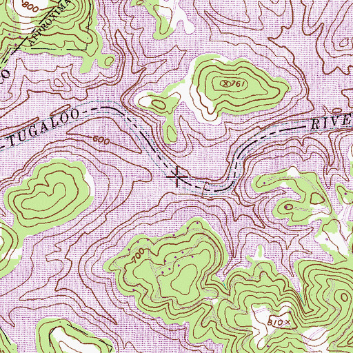 Topographic Map of Paynes Creek, GA