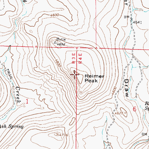 Topographic Map of Reimer Peak, AZ